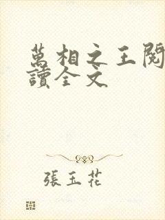 万相之王阅读阅读全文