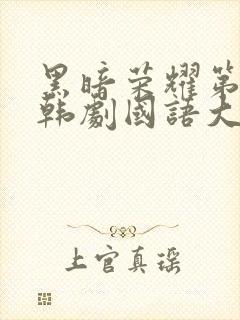 黑暗荣耀第二季韩剧国语大结局封面