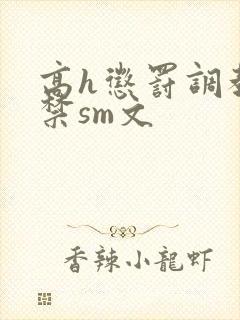 高h惩罚调教囚禁sm文