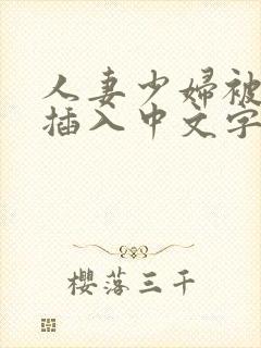 人妻少妇被猛烈插入中文字幕