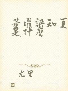 董曜梁知夏结局是什么