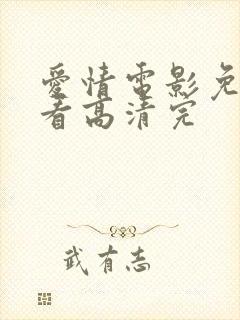 爱情电影免费观看高清完