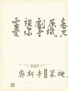 电视剧原来我很爱你手机免费观看封面