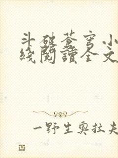 斗破苍穹小说在线阅读全文无弹窗