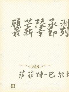 顾芒陆承洲小说最新章节列表免费