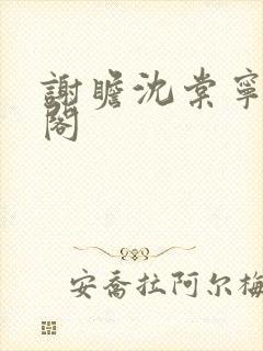 谢瞻沈棠宁笔趣阁