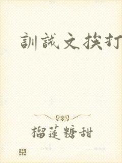 训诫文挨打十岸封面