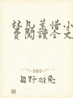 林凡叶惜小说免费阅读全文最新版