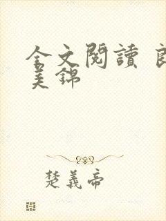 全文阅读 良陈美锦封面