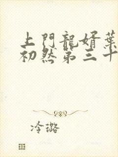 上门龙婿叶辰萧初然第三十封面