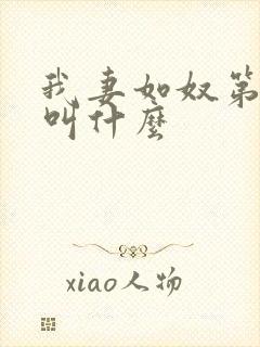 我妻如奴第二部叫什么