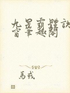 九星霸体诀无弹窗笔趣阁封面