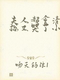 夫人超会清冷傅总又哭了小说