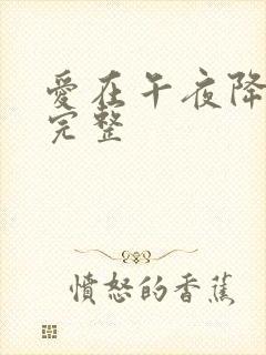 爱在午夜降临前完整