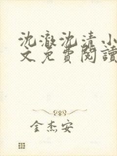 沈澈沈清小说全文免费阅读最新章节