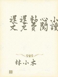 迟迟动心小说全文免费阅读无删减封面