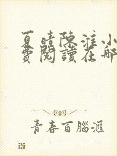 夏晴陈淮小说免费阅读在哪看