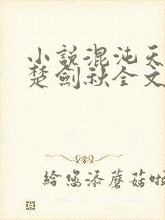 小说混沌天帝诀楚剑秋全文免费阅读