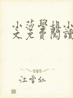 小莎学姐小说全文免费阅读最新章节封面