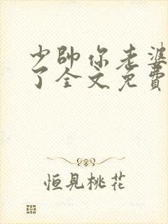 少帅你老婆又跑了全文免费