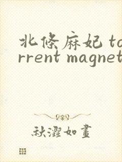 北条麻妃 torrent magnet