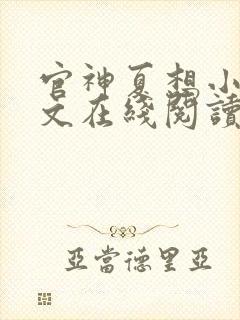 官神夏想小说全文在线阅读