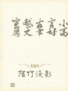 穿越古言小说推荐文笔好高质量封面