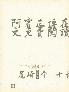 阿宾正传在线全文免费阅读无删减