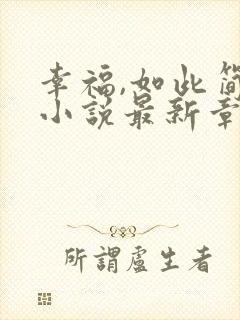 幸福,如此简单小说最新章节阅读全文