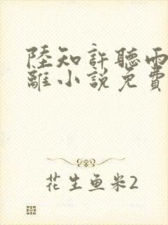 陆知许听雨说别离小说免费阅读全文