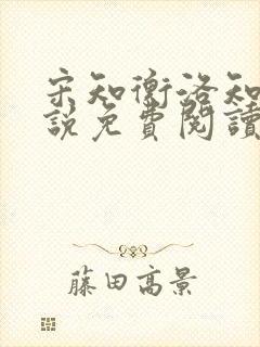 宋知衡洛知予小说免费阅读最新章节封面