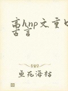 高hnp文重口古言