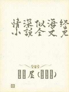 情深似海终成空小说全文免费阅读