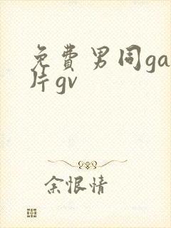 免费男同gay片gv封面