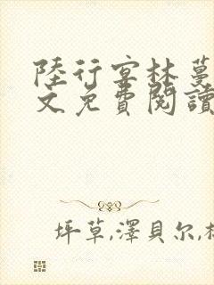 陆行宴林蔓栀全文免费阅读最新章节