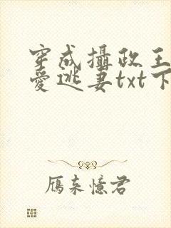 穿成摄政王的侍爱逃妻txt下载