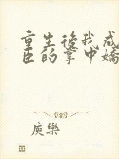 重生后我成了权臣的掌中娇无弹窗