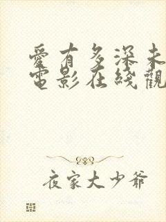 爱有多深未删减电影在线观看封面