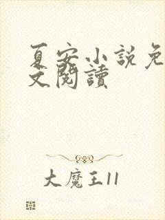 夏安小说免费全文阅读封面