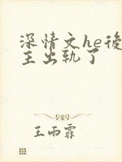深情文he后男主出轨了封面