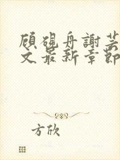 顾砚舟谢芸琛全文最新章节免费阅读