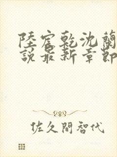 陆宸乾沈兰茵小说最新章节封面