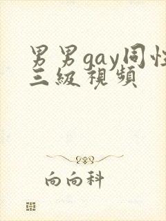 男男gay同性三级视频