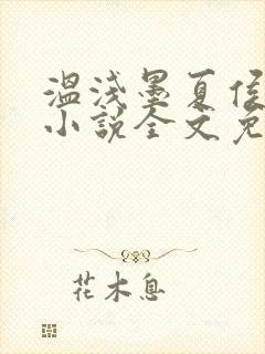 温浅墨夏侯楚煜小说全文免费阅读封面