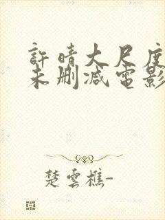 许晴大尺度做爰未删减电影