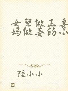 女儿做正妻,妈妈做妾的小说阅读全文封面