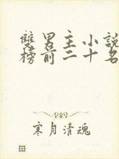 双男主小说排行榜前二十名