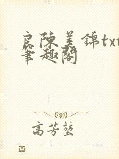 良陈美锦txt笔趣阁封面