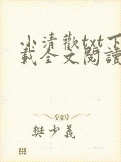 小清欢txt下载全文阅读