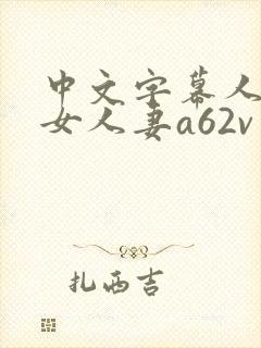 中文字幕人妻熟女人妻a62v网